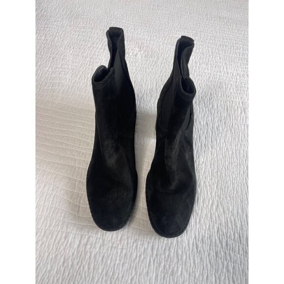 Vince Henderson Weatherproof Suede Chelsea Chunky Ankle Boot Black SZ 9.5M NEW - Picture 8 of 15